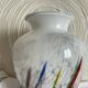 Large blown glass vase with polychrome inclusions in the Murano style.
