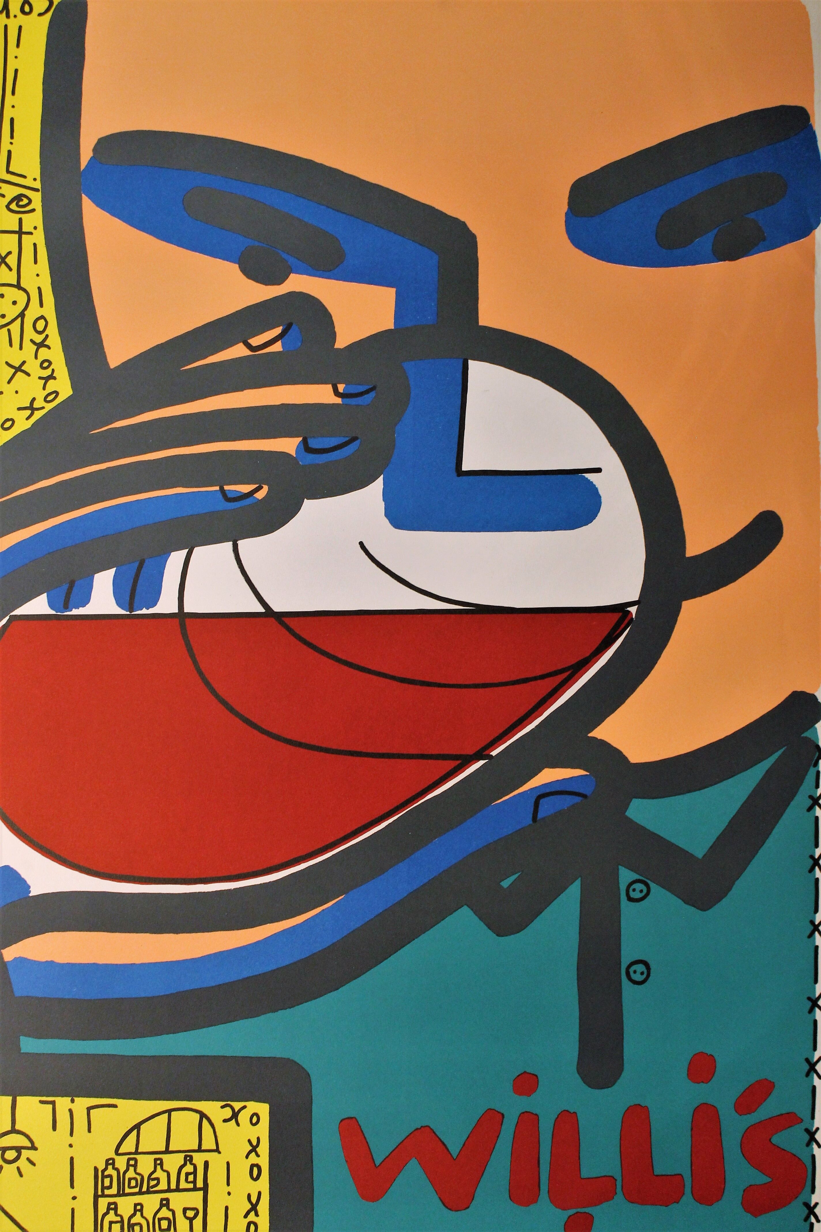 Poster "Willi"s Wine Bar" Boisrond - Memphis design -1985