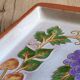 Terracotta plate signed P.Boy, glazed artisanal ceramics.