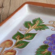 Terracotta plate signed P.Boy, glazed artisanal ceramics.
