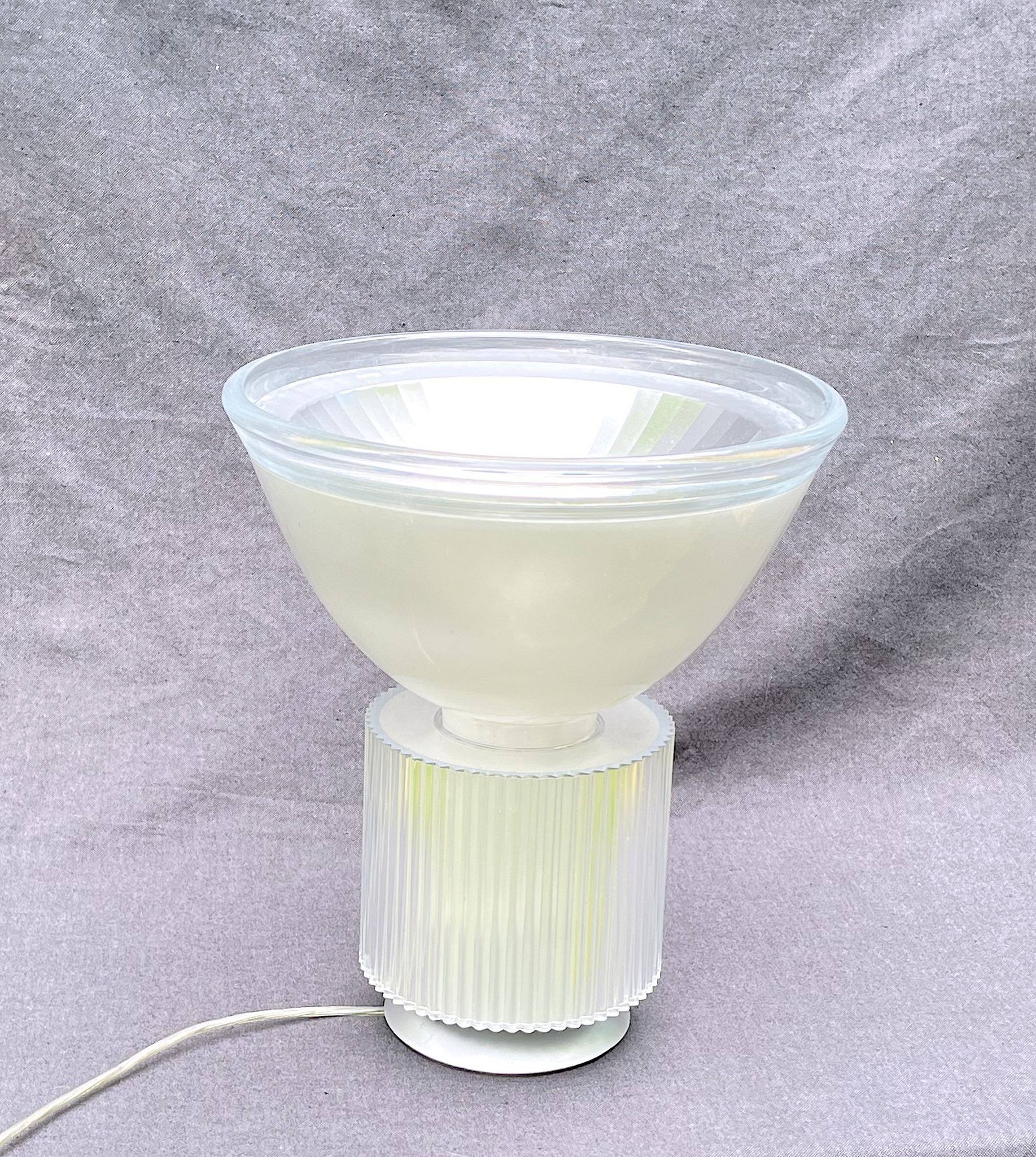 Iguzzini by Massimo Vignelli, table lamp, lucite metal, Italy 1980