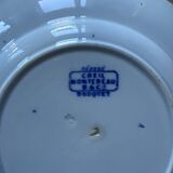 Flat plate in cobalt blue Creil and Montereau