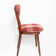 Classic Scottish chair in red burgundy tartan pattern, mid-century, Europe, 1960s.