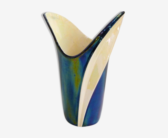 Verceram vase with Pearl glaze and iried oil, 1950 '/1960 ' | Selency