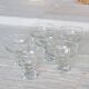 6 vintage water glasses - Thick stem