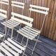 Lot 6 chairs folding garden square