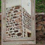 Large antique mirror/wooden frame