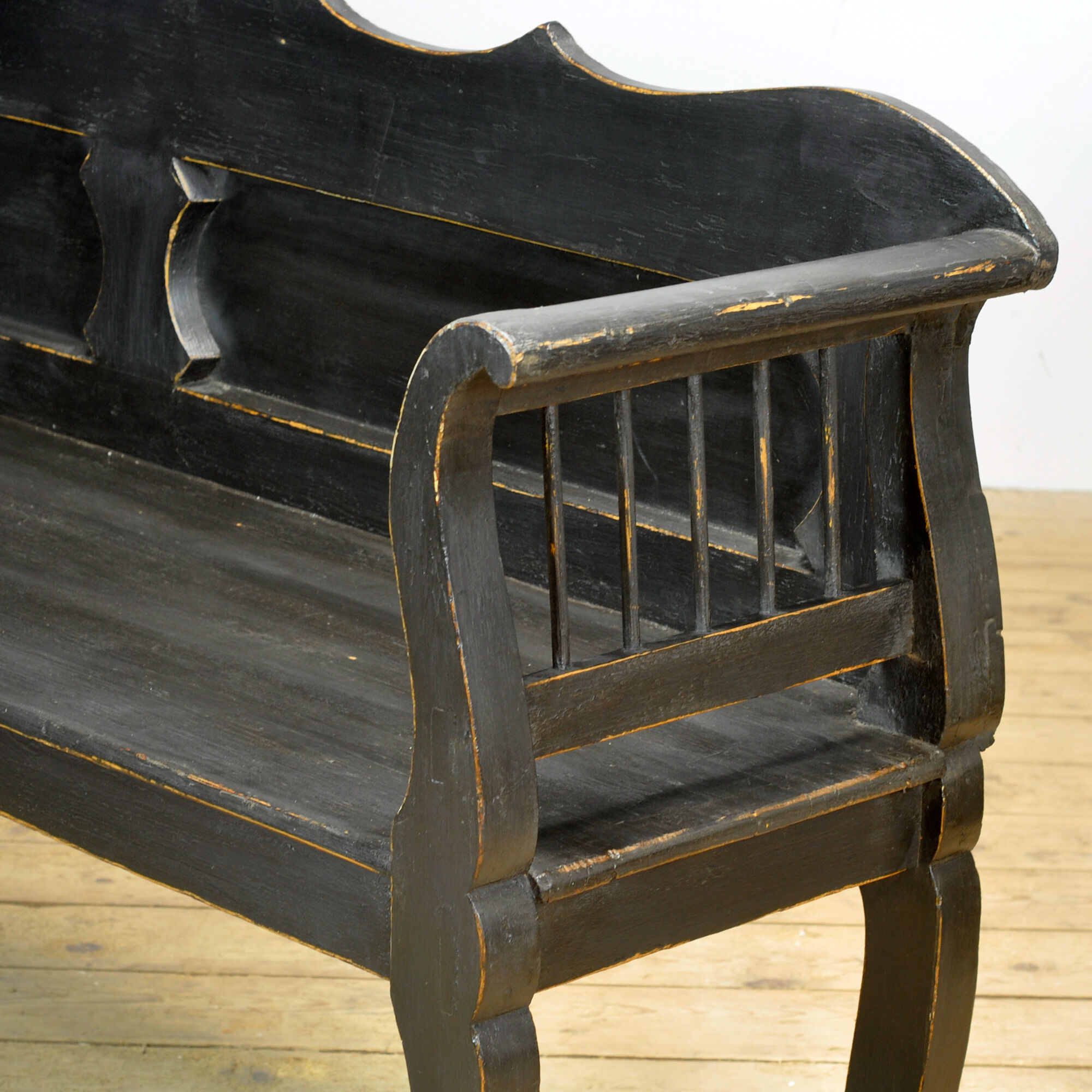 Banc en pin ancien, années 1900