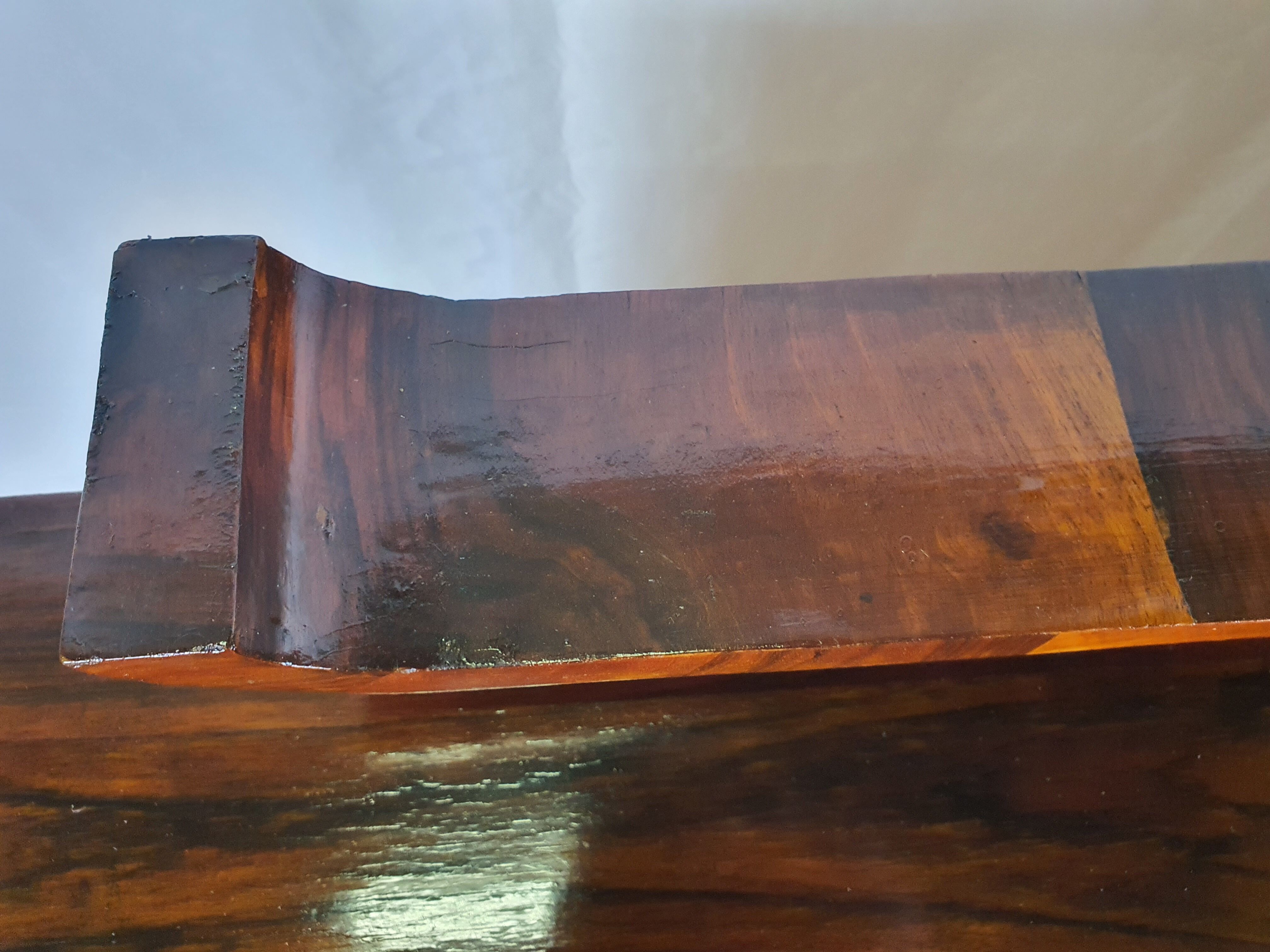 Art deco dining room sideboard in briar with upstand, 1940s