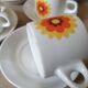 Hutschenreuther Novum Vintage Porcelain Coffee Cups * 70s * Bavaria