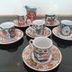 6 Japanese coffee cups and milk jug