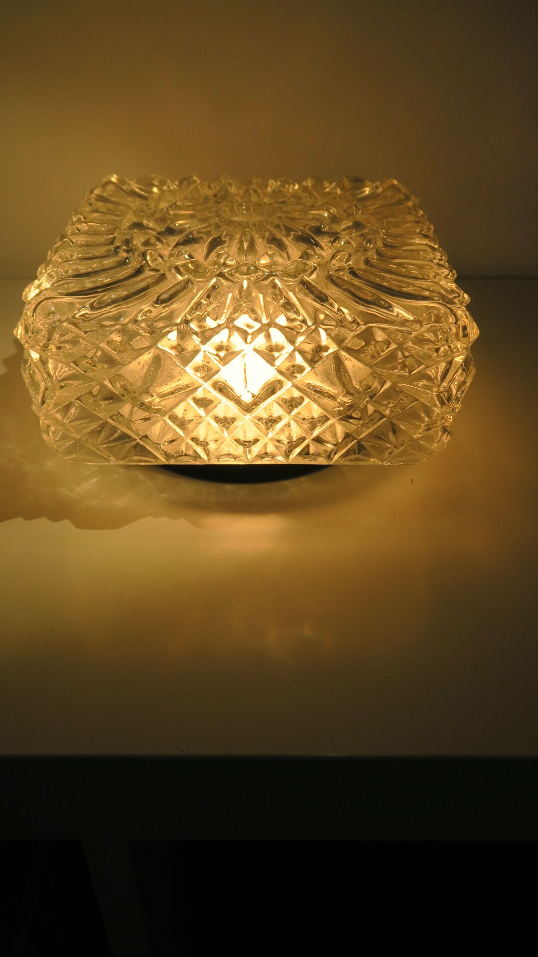 Glass ceiling lamp pair