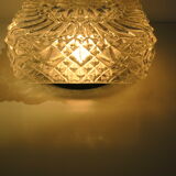 Glass ceiling lamp pair