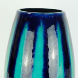 Scheurich europ-line mid century vase model 248-38 with stripe pattern in blue and emerald green