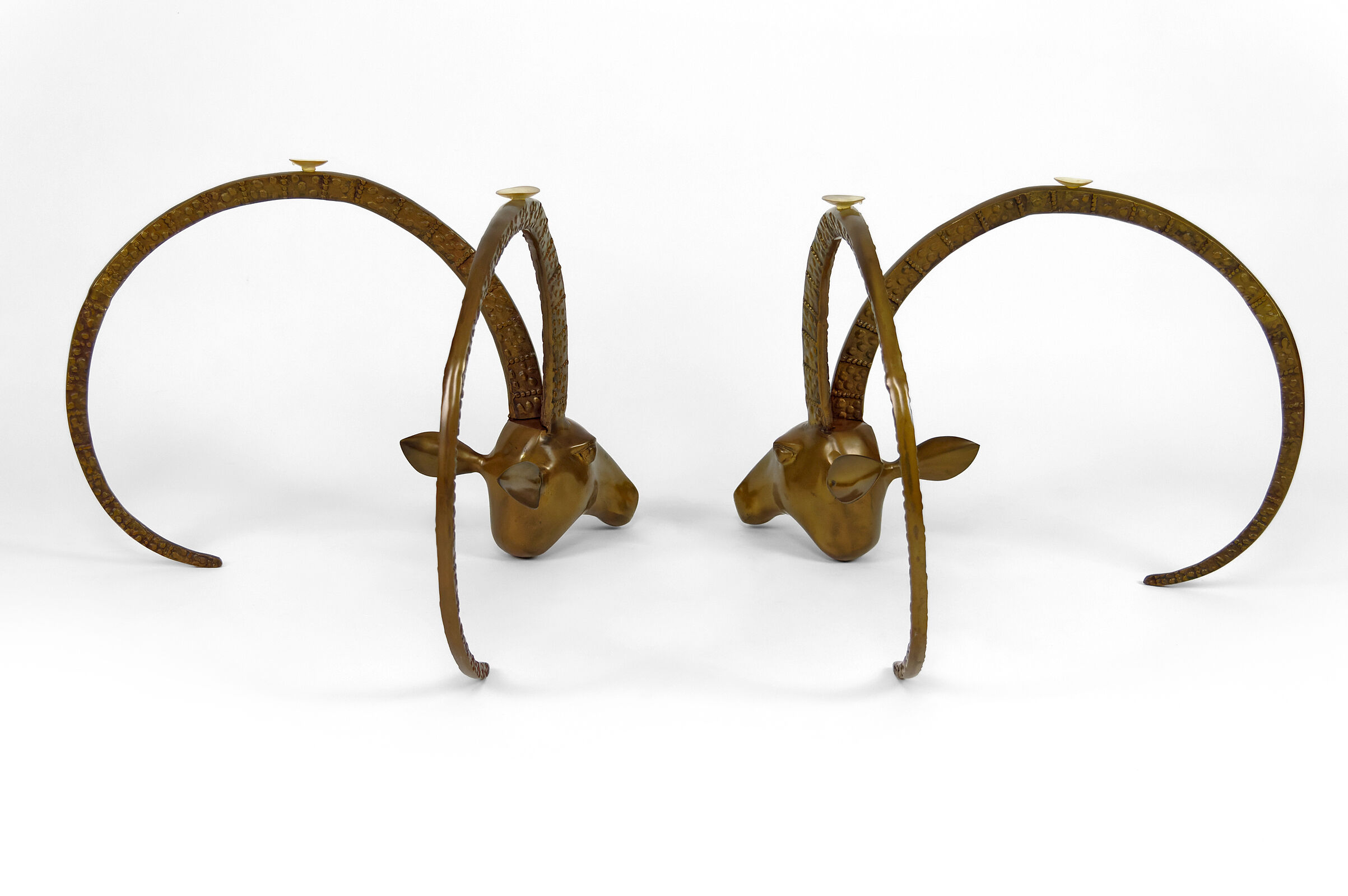 Coffee table with mouflons by Alain Chervet, circa 1970