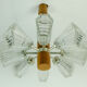 1960s temde 8-light pendant lamp sputnik chandelier teak glass metal