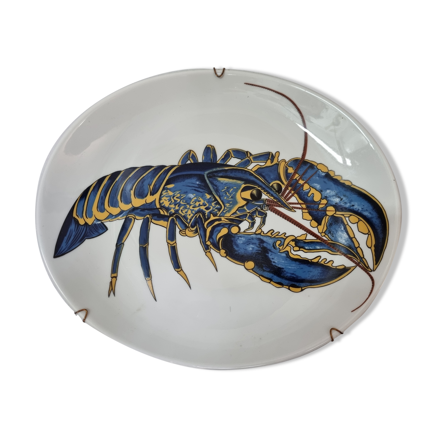 Blue lobster plate, Pillivuyt