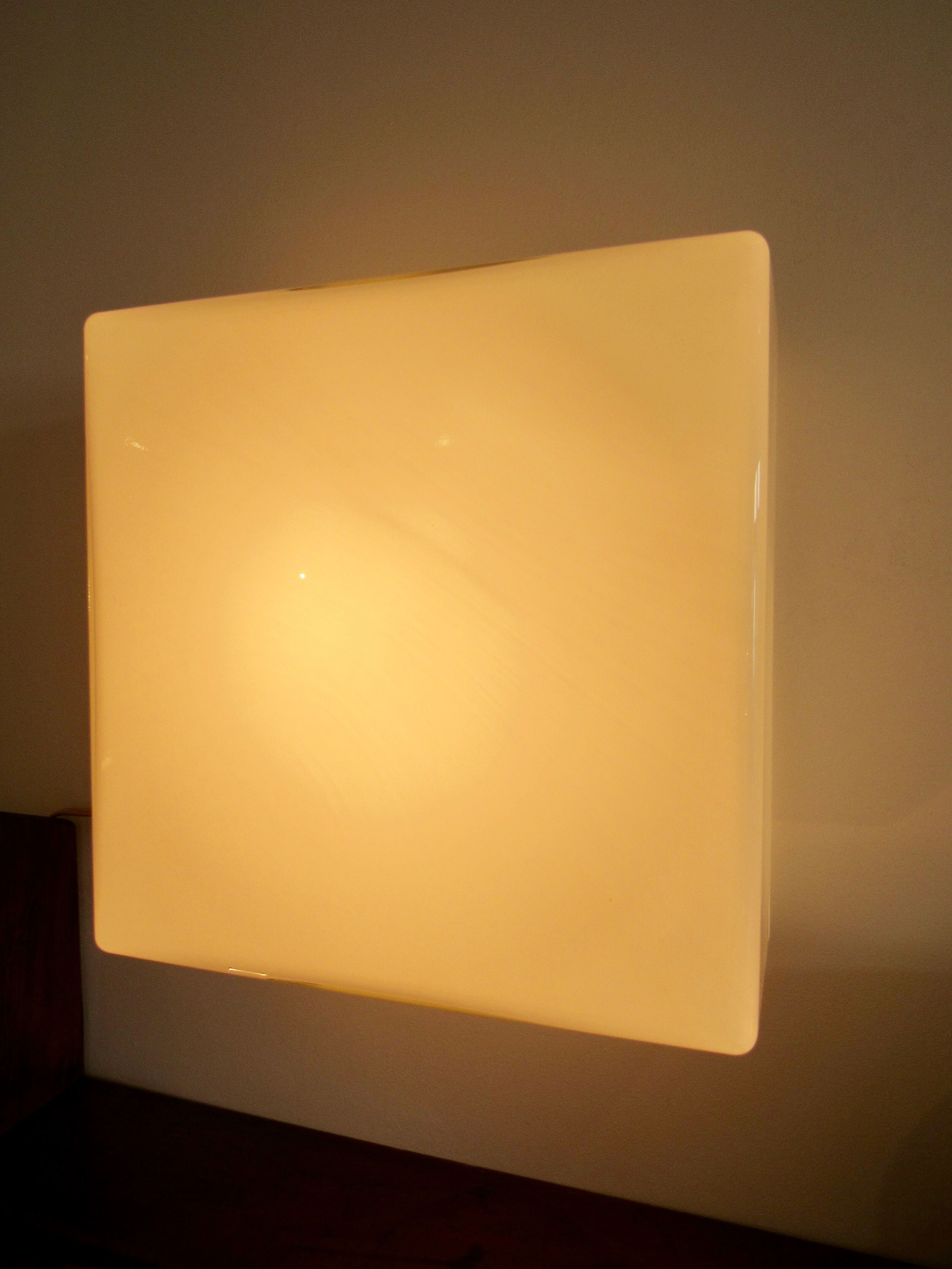 Vintage white glass Lita ceiling lamp