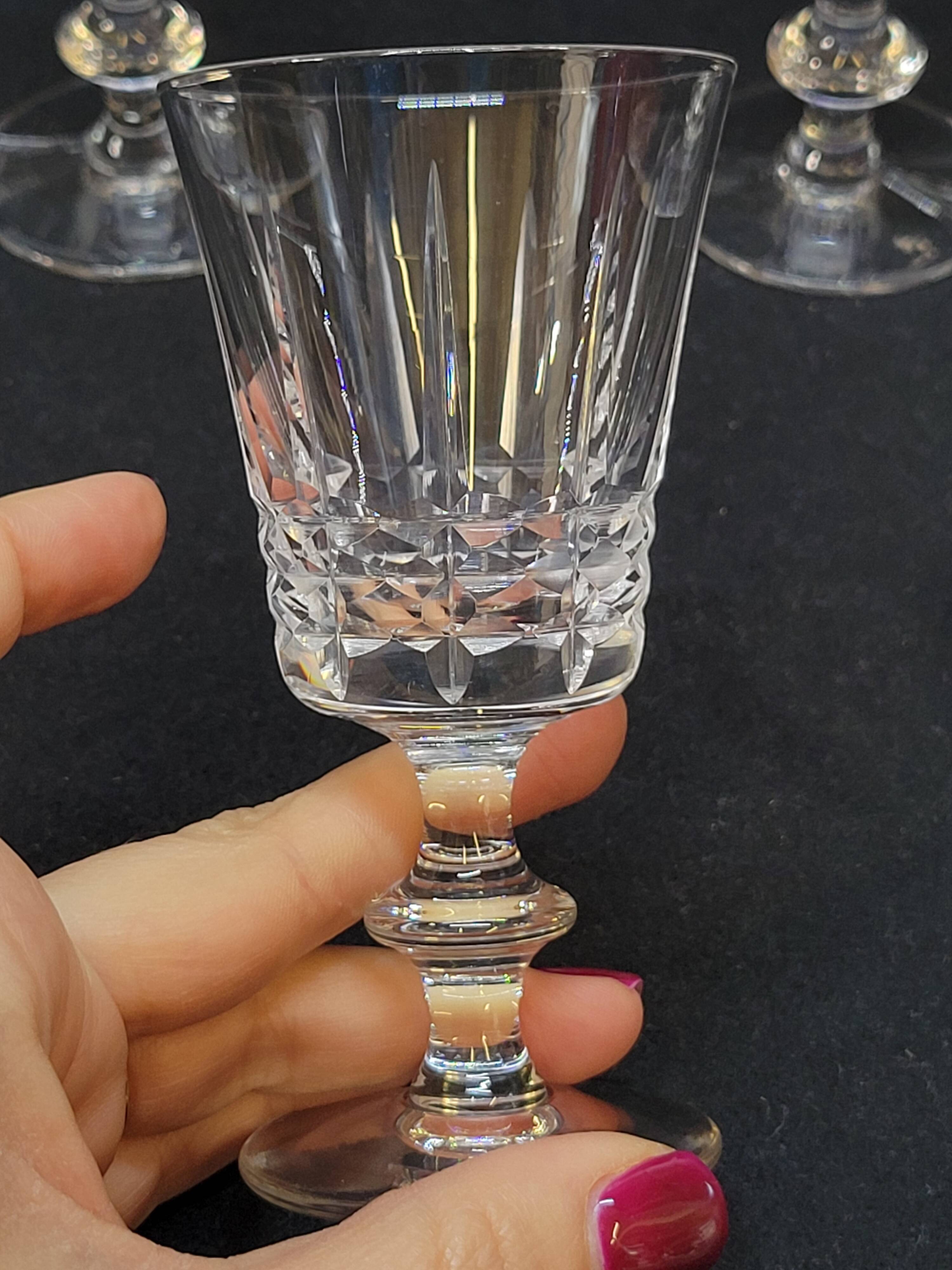 6 bayel cut crystal port glasses