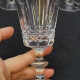 6 verres a porto en cristal cristallin taillé bayel