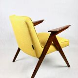 Yellow tweed bunny armchair