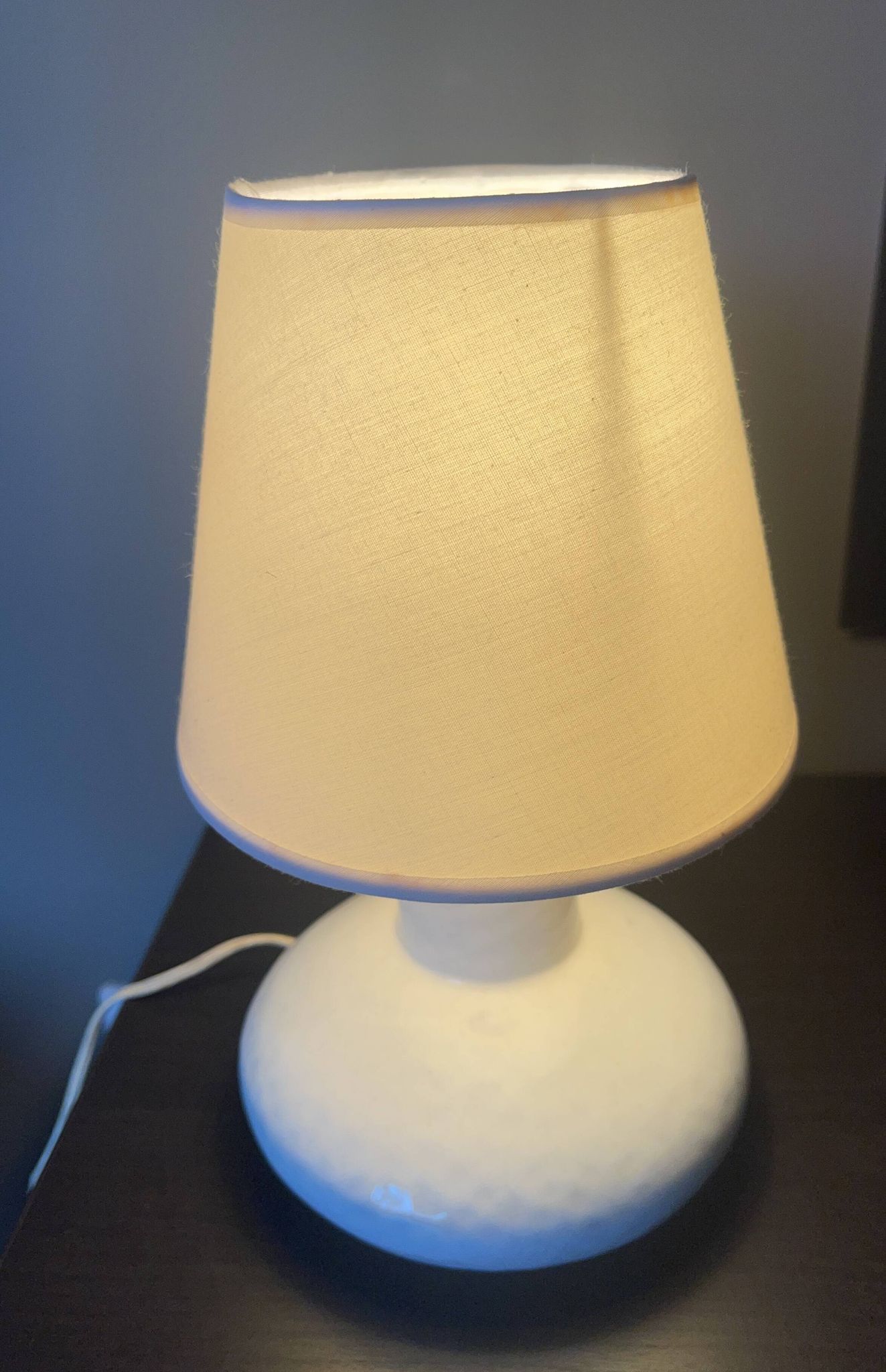 Lampe vintage en céramique craquelée