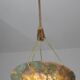 Extra Large Antique Art Decò Liberty Alabaster Chandelier, 1940s