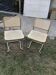 Vintage Pair  chrome cantilever chairs with cane, 1970s