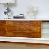 1970s rosewood and white east german sideboard midcentury drinks cabinet vintage