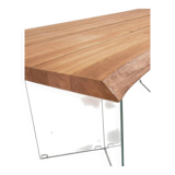 Kave Home table – "Lotty" model Oak & glass – in perfect condition