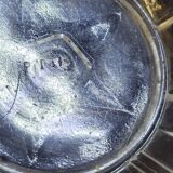 Art deco sugar bowl in molded pressed glass