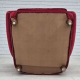 1960s, Danish relax armchair, original condition, red furniture velour.
