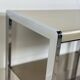 Vintage 70's side table in chrome and beige metal