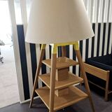 Cider wooden floor lamp with shelves