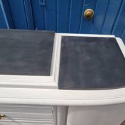 1930 Art Deco sideboard with floral motifs and marble top