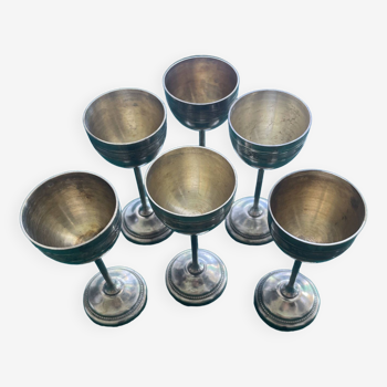 Silver liquor service - 6 glasses