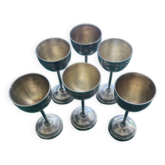 Silver liquor service - 6 glasses