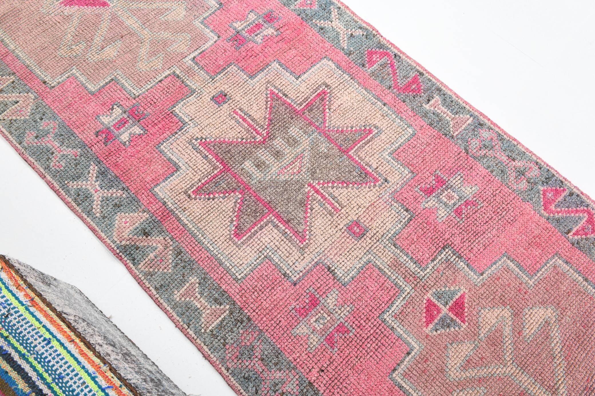 3x10 Pink Vintage Runner Rug, 99x324Cm