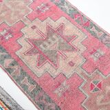 3x10 Pink Vintage Runner Rug, 99x324Cm