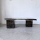 "Rizzo" lacquered and brass coffee-bar table from the 1970s.
