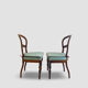 Antique Victorian era ballon back chairs and stool