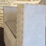 Art Deco chair with otoman