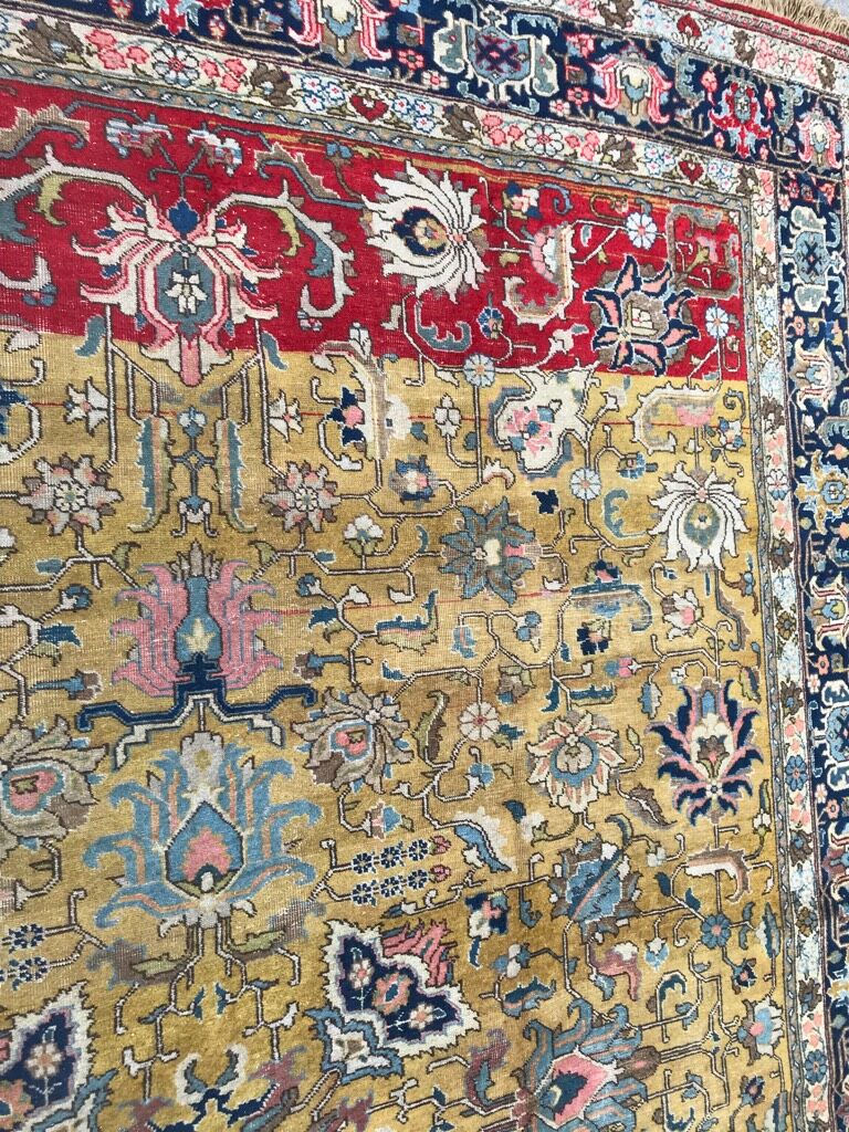 Persian old rug Persian Tabriz handmade 284x360cm