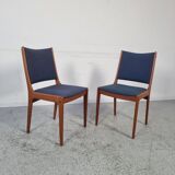 Pair of Scandinavian teak chairs by Johannes Andersen for Uldum, 60s
