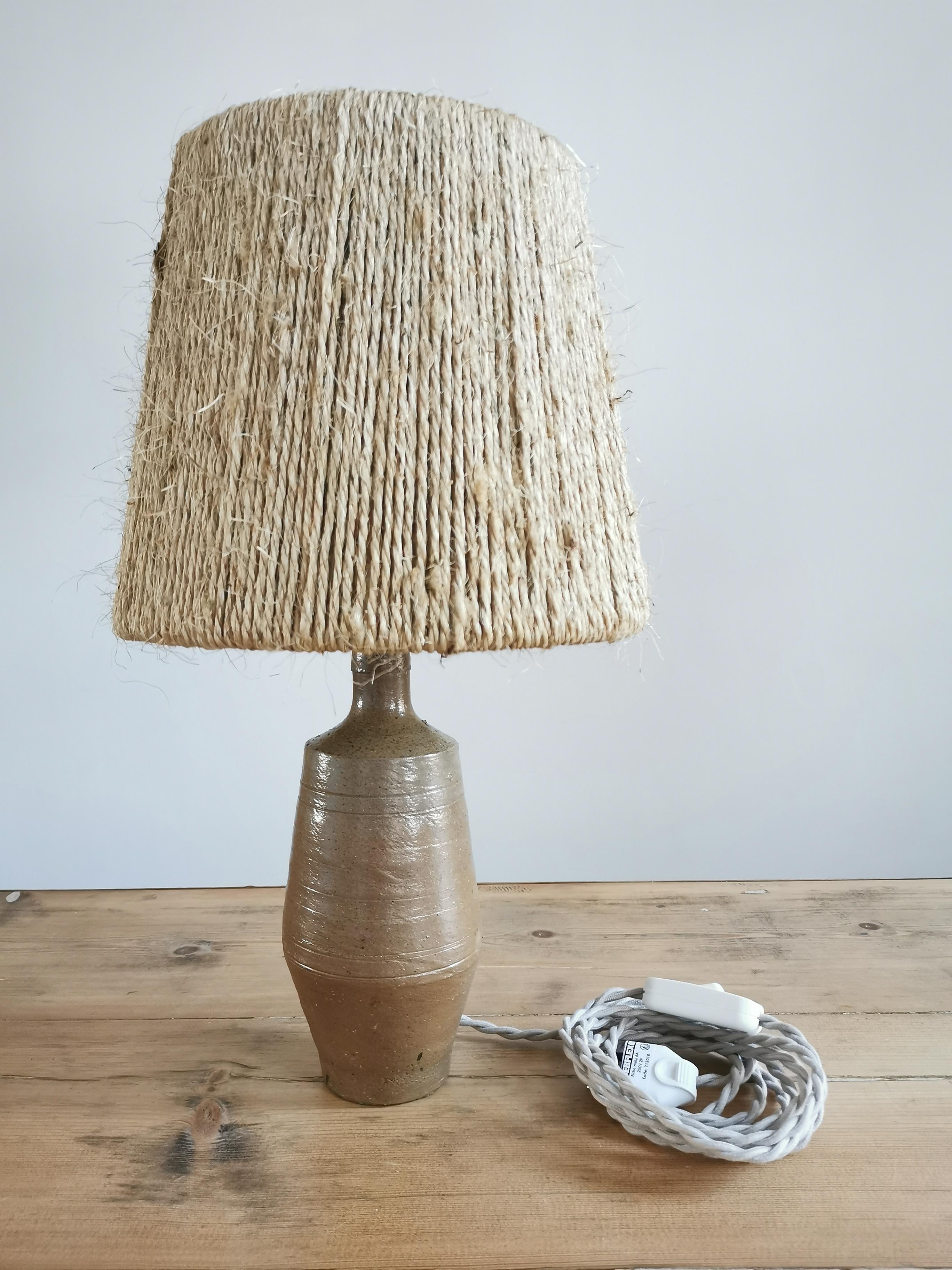 Sandstone lamp and rope