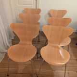 6 Fritz Hansen chairs, model series 7