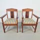 Art Deco Haagse School Armchairs in Oak and Ebony, 1920s, Set of 2