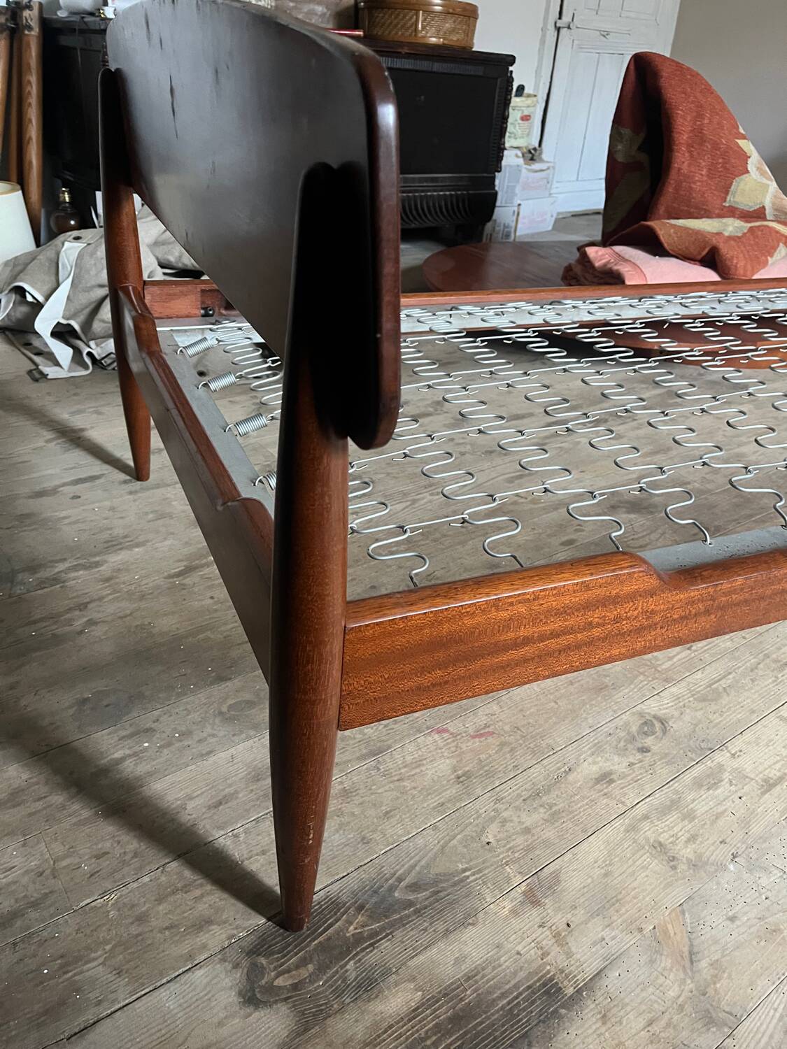 Teak bed by Henri Lancel from the 50s and 60s