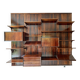 Scandinavian modular wall shelf in rosewood, Poul Cadovius, 1960s