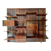 Etagère modulaire murale Scandinave en palissandre, Poul Cadovius, Années 60